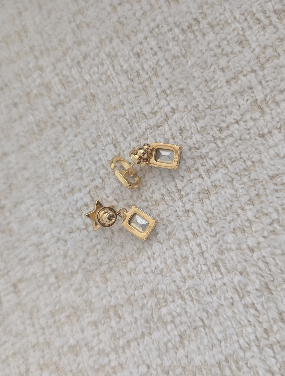 Christian Dior Mismatch Drop Earrings - Gold Tone | Pre-owned - Picture 5 of 8